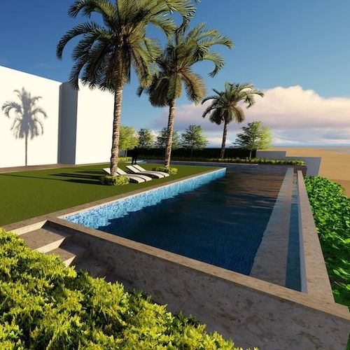 Fond mobile pour piscine - PALM JUMEIRAH - Unikpools