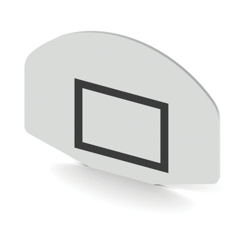 Panneau de basket en contreplaqué - S14522 - SODEX SPORT - en fibre de verre / cintré / blanc/noir