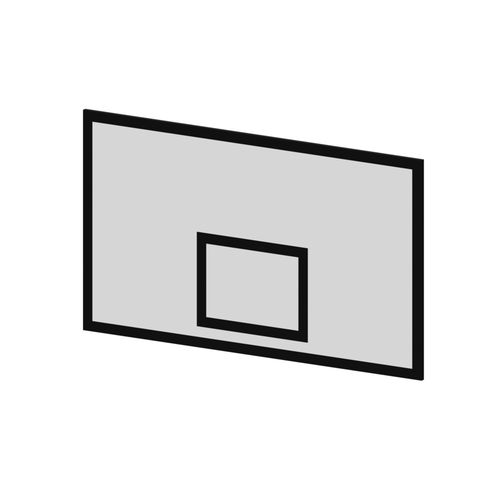 Panneau de basket en fibre de verre - S14530 - SODEX SPORT - en contreplaqué / rectangulaire / blanc/noir