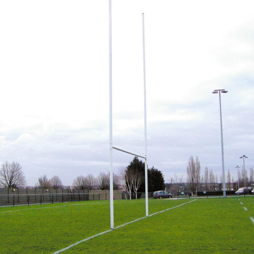 Poteau de rugby avec charnière - S20088 - SODEX SPORT - à sceller / en aluminium / blanc