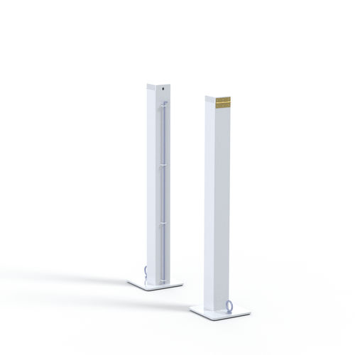 Poteau de tennis fixe - S25222 - SODEX SPORT - en acier galvanisé / blanc / thermo-laqué