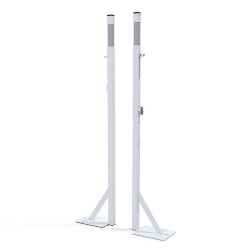 Poteau de badminton fixe - S27280 - SODEX SPORT - en acier / blanc / thermo-laqué