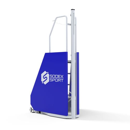 Podium d'arbitre de volley - S30429 - SODEX SPORT - à roues / en acier galvanisé / blanc/bleu