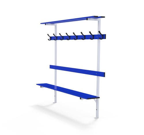 Banc de vestiaire contemporain - S36057 - SODEX SPORT - en acier / mural