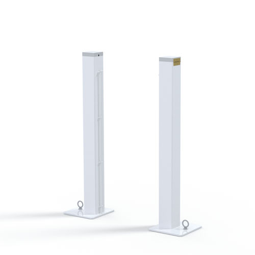 Poteau de tennis fixe - S25256 - SODEX SPORT - en acier galvanisé / blanc / thermo-laqué