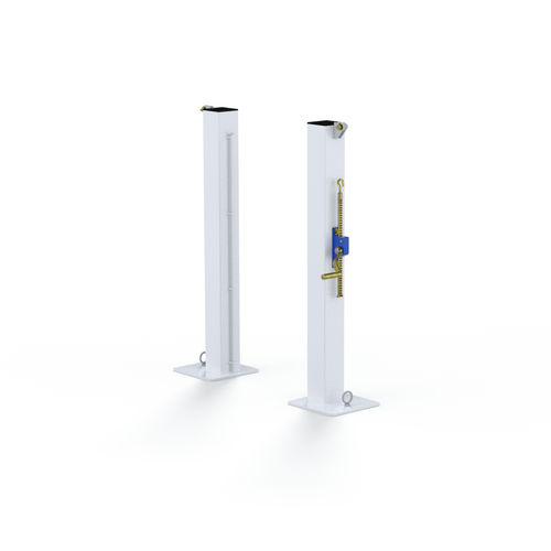 Poteau de tennis fixe - S25252 - SODEX SPORT - en acier galvanisé / blanc / thermo-laqué