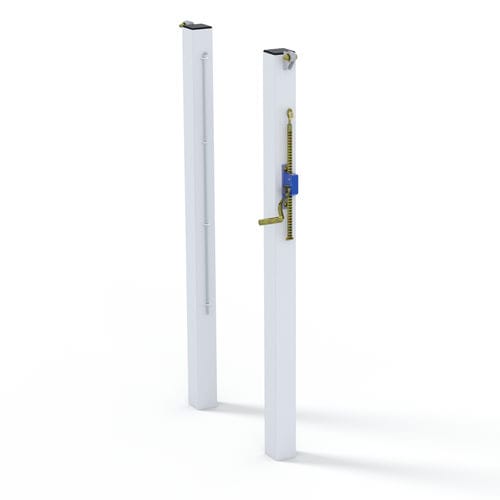Poteau de tennis à sceller - S25213 - SODEX SPORT - en acier galvanisé / blanc / thermo-laqué