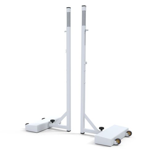 Poteau de badminton mobile - S27240 - SODEX SPORT - en acier / blanc / thermo-laqué