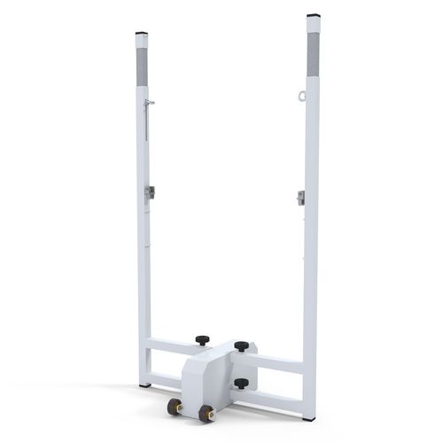 Poteau de badminton mobile - S27263 - SODEX SPORT - en acier / blanc / thermo-laqué