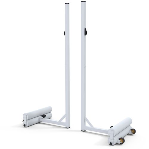 Poteau de badminton mobile - S27045 - SODEX SPORT - en acier / blanc / thermo-laqué