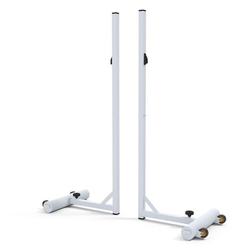 Poteau de badminton mobile - S27040 - SODEX SPORT - en acier / blanc / thermo-laqué