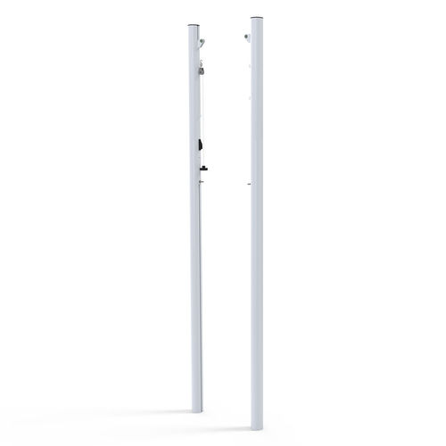 Poteau de volley à sceller - S30158 - SODEX SPORT - en aluminium / blanc / thermo-laqué
