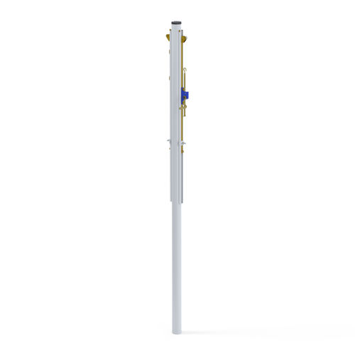 Poteau de volley à sceller - S30181 - SODEX SPORT - en acier galvanisé / blanc / thermo-laqué