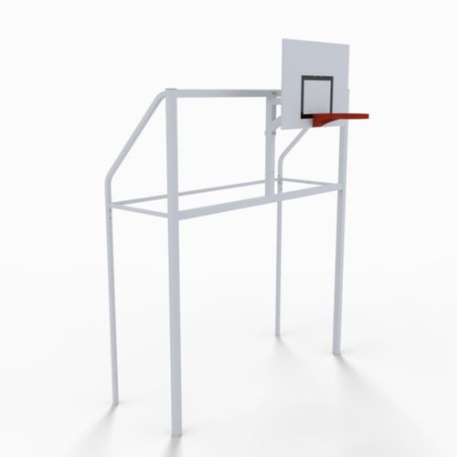 But multisport en acier galvanisé - S18152PZW - SODEX SPORT - à sceller / blanc / thermo-laqué