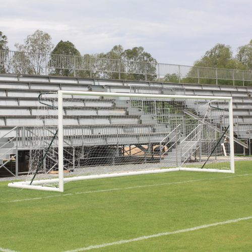 But de football en aluminium - S12281 - SODEX SPORT - transportable / blanc / plastifié