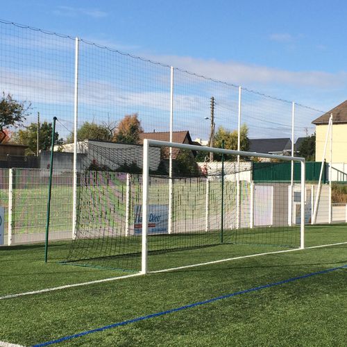 But de football en acier galvanisé - S12200 - SODEX SPORT - à sceller / blanc / thermo-laqué