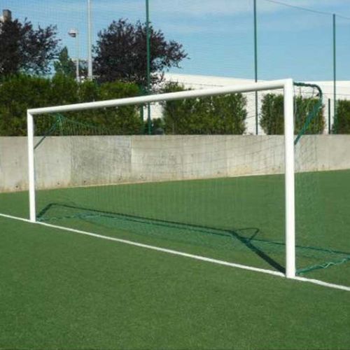 But de football en acier galvanisé - S12120 - SODEX SPORT - à sceller / blanc / thermo-laqué