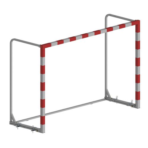 But de handball de compétition - S16271 - SODEX SPORT - en aluminium / pliable / blanc/rouge