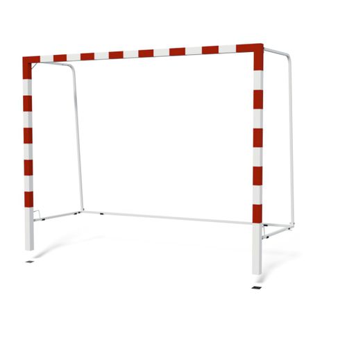 But de handball de compétition - S16216 - SODEX SPORT - en acier galvanisé / à sceller / blanc/rouge