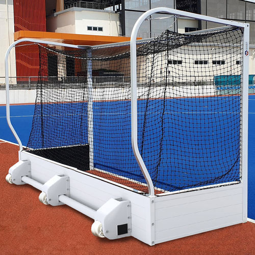 But de hockey en aluminium - S22261 - SODEX SPORT - à roues / blanc / thermo-laqué
