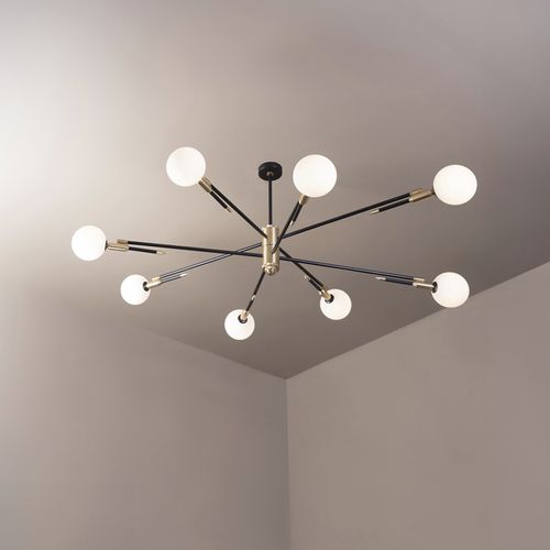 Lustre contemporain - ARLETTE - Daniel Gallo - en métal laqué / en laiton / en verre