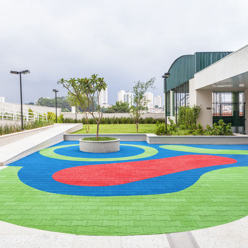 Sol en EPDM - IMPACT SOFT - DOUBLE T - RECYCLED RUBBER OR EPDM - AUBICON - RUBBER FLOORING AND INSULATION MATS - en caoutchouc / pour extérieur / pour aire de jeux
