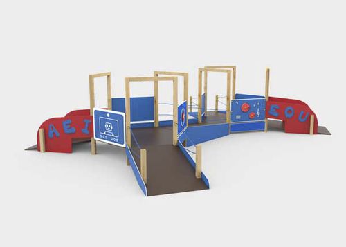 Structure de jeu pour aire de jeux - JUEGOS ADAPTADOS : POL - Novatilu - en plastique / en bois / en métal