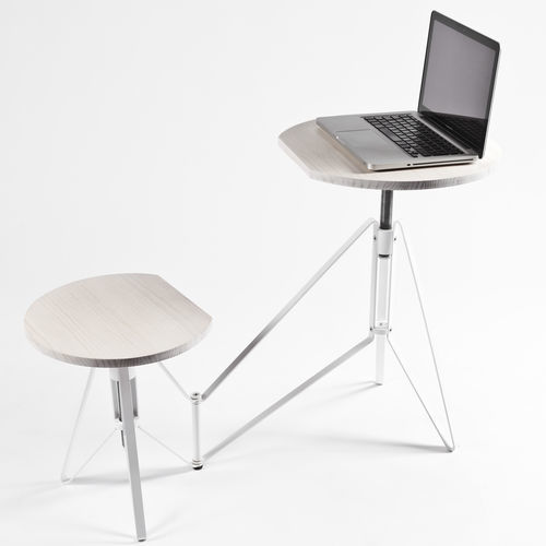 Table contemporaine - SIAMOO - AVP - en bois / en métal / avec piètement en métal