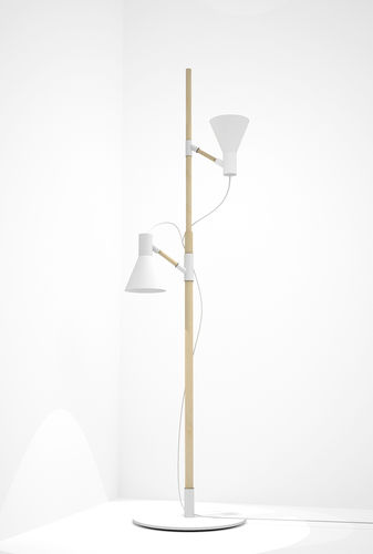 Lampe sur pied - ARBOREUM - AVP - en acier laqué / bois / contemporaine