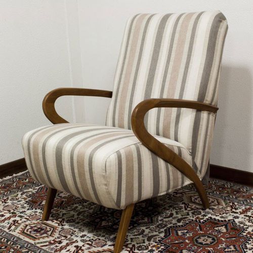 Fauteuil classique - IRIS - VAMA Divani - en tissu / en bois / à dossier haut