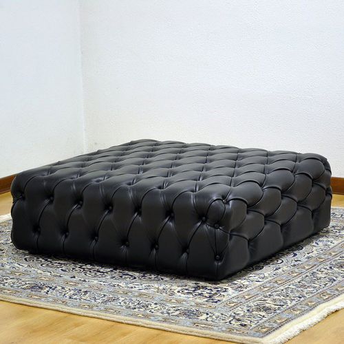 Repose-pied chesterfield - DA VINCI - VAMA Divani - en tissu / en cuir