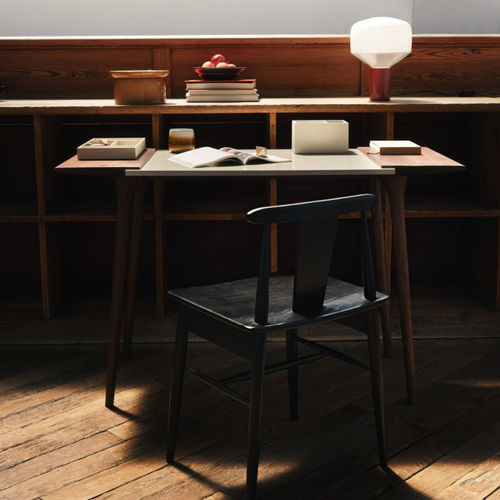 Bureau sur pied - SIGNATURE - CFOC - contemporain / en noyer / droit