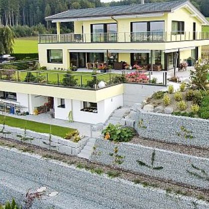 Mur de soutènement en pierre - TERRASTONE PLUS - Sytec - en terre-armée / pour clôture de jardin