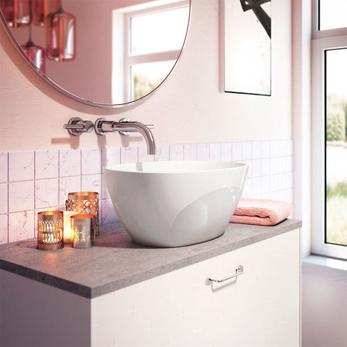 Vasque à poser - CONTENTO® - JACUZZI - en Solid Surface / brillante / ovale