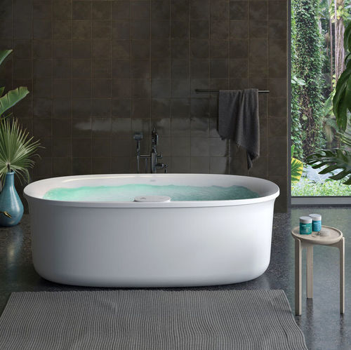 Baignoire ovale - ARGA® - JACUZZI - en îlot / pour habitat / en acrylique