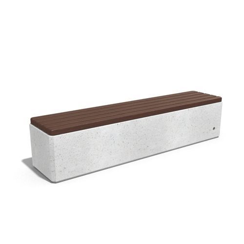 Banc public contemporain - 183 - Encho Enchev - ETE - en iroko / en bambou / en béton à haute performance