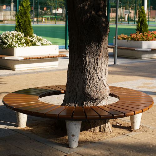 Banc public contemporain - 151 - Encho Enchev - ETE - en bambou / en épicéa / en béton à haute performance