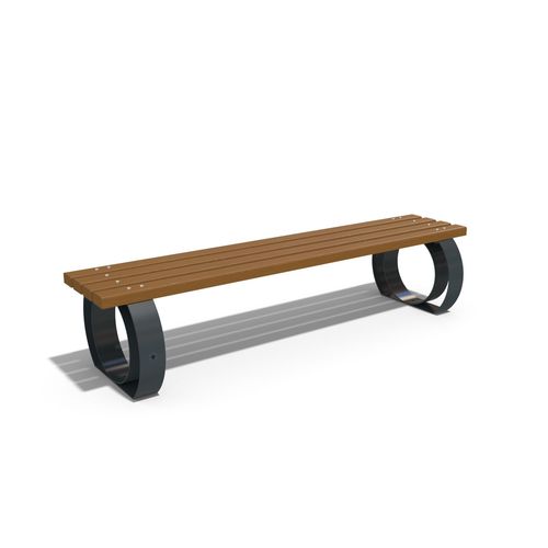 Banc public contemporain - 50 - Encho Enchev - ETE - en bambou / en acier galvanisé / en acier à revêtement par poudre