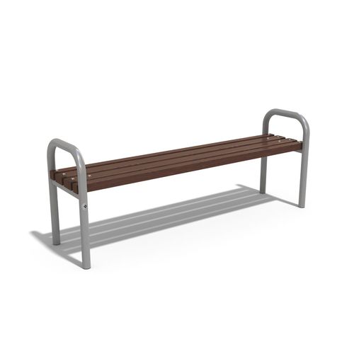 Banc public contemporain - 97 - Encho Enchev - ETE - en pin / en épicéa / en acier à revêtement par poudre