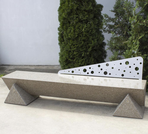 Banc public contemporain - 277 - Encho Enchev - ETE - en béton à haute performance / en béton fibré / en acier inoxydable