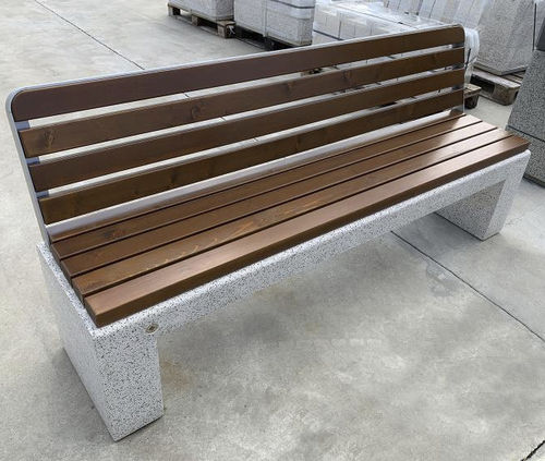 Banc public contemporain - 84 - Encho Enchev - ETE - en iroko / en bambou / en béton à haute performance