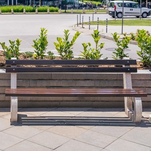 Banc public contemporain - 142 - Encho Enchev - ETE - en bois / en béton à haute performance / en béton fibré