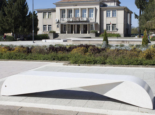 Banc public contemporain - 195 - Encho Enchev - ETE - en béton à haute performance / en béton fibré / en béton armé