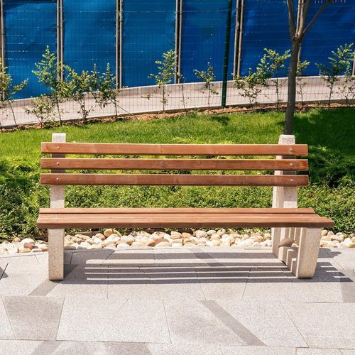 Banc public contemporain - 39 - Encho Enchev - ETE - en bois / en béton à haute performance / en béton fibré