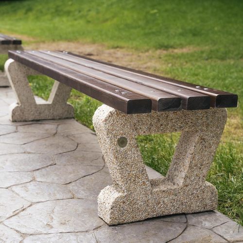 Banc public classique - 110 - Encho Enchev - ETE - en bois / en béton à haute performance / en béton fibré