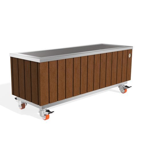 Jardinière en pin - 292 - Encho Enchev - ETE - en bambou / en épicéa / en acier inoxydable