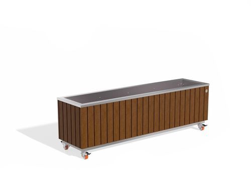 Jardinière en acier inoxydable - 295 - Encho Enchev - ETE - en bois / contemporaine