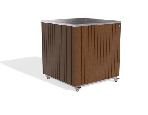 Jardinière en bois - 300 - Encho Enchev - ETE - en épicéa / en acier inoxydable / d'extérieur