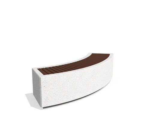 Banc de jardin contemporain - 268-K - Encho Enchev - ETE - en béton / en matières recyclées / en bois