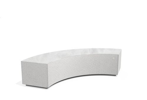 Banc public en béton fibré - 268-T - Encho Enchev - ETE - courbe / modulaire / d'extérieur